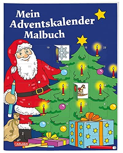 Adventskalender zum Ausmalen, AUSMALEN, Carlsen, Carlsen Verlag GmbH, Malen und Zeichnen