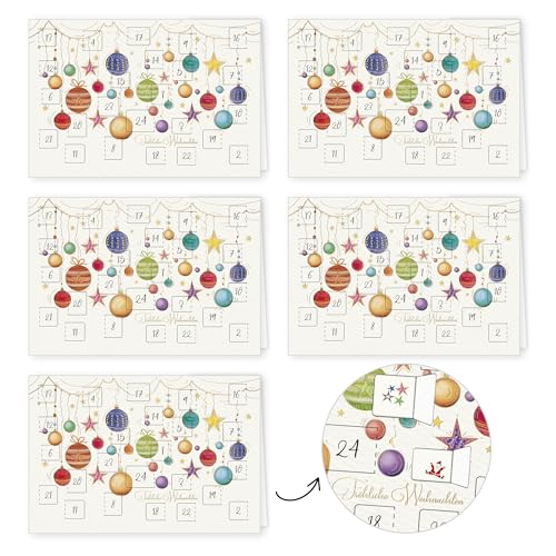 Papier Adventskalender, POSTKARTEN, to go, Papier Adventskalender